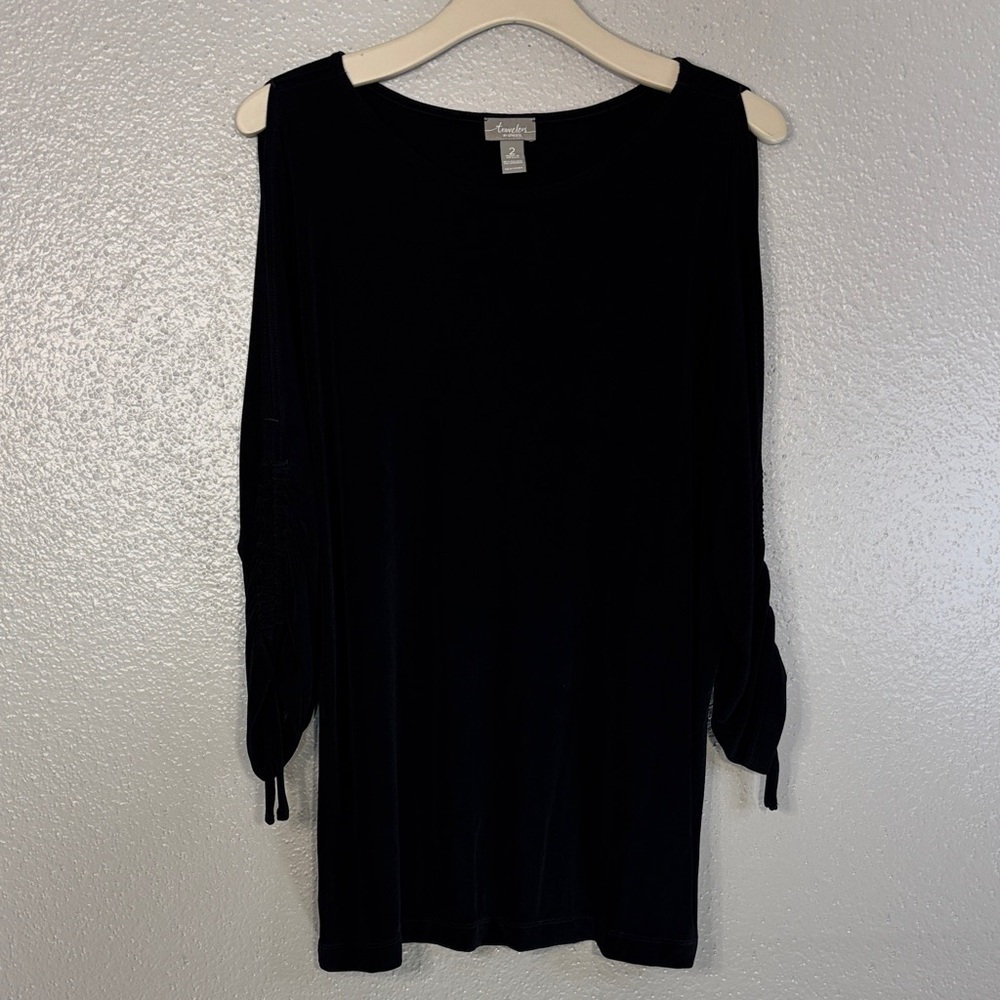 Travelers by far Chico's Black Off the Shoulder Top